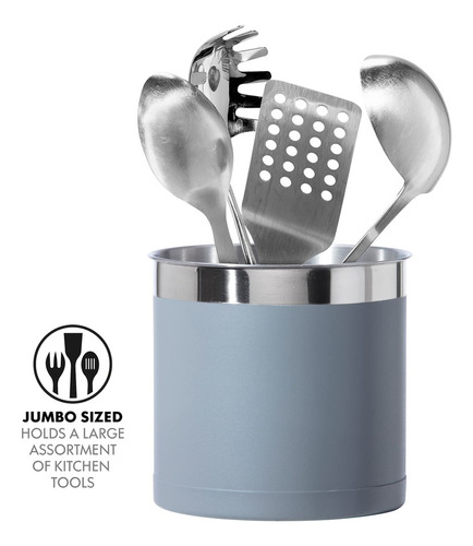 Oggi Soporte Para Utensilios Jumbo De Acero Inoxidable Org