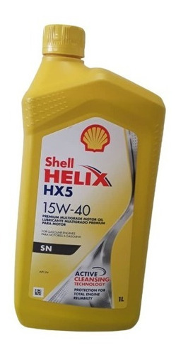 Aceite Shell Helix Hx5 Sae 15w40 Mineral  Api Sl Sellado