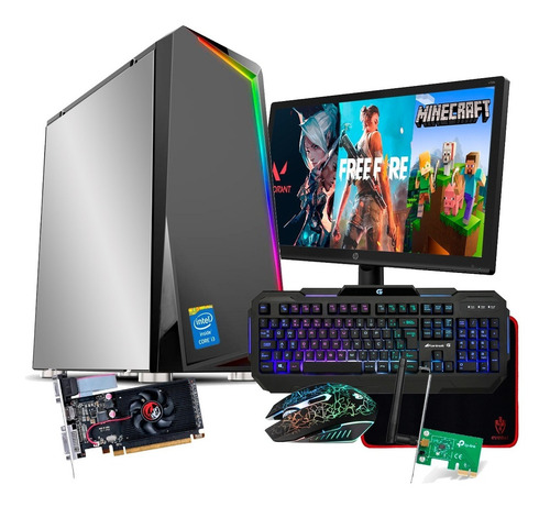 Pc Gamer Completo Intel I3 Hd500 8gb Placa Video R5 230 Wifi