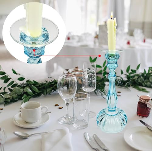 Bobeches Para Candelabros 12 Piezas Vidrio Doblado Anillos V