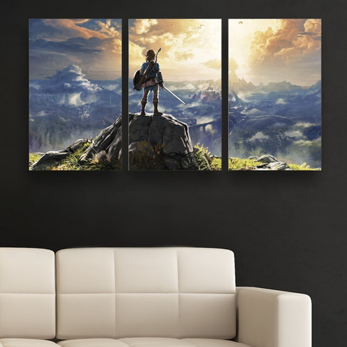 Cuadro Triptico The Legends Of Zelda Canvas Personalizado