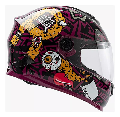 Casco Rockwell Zombie Syrah Amarillo Sunset  (l)-motor Dos