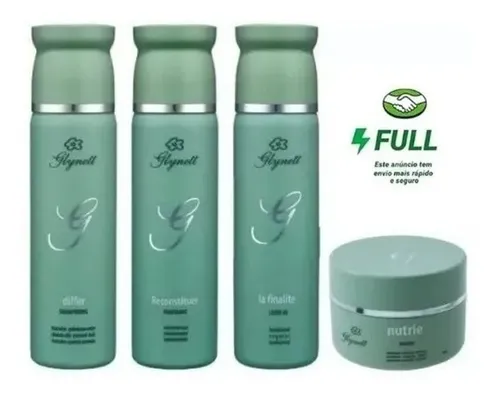 Glynett Kit Manutenção Verde 4 Produtos 250 Ml Cada