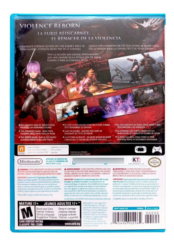 Ninja Gaiden 3 Razor's Edge Wii U (Reacondicionado)