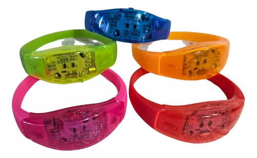 5pcs Pulseras Fluorescentes Led, Control Sonido Fiesta Fluor