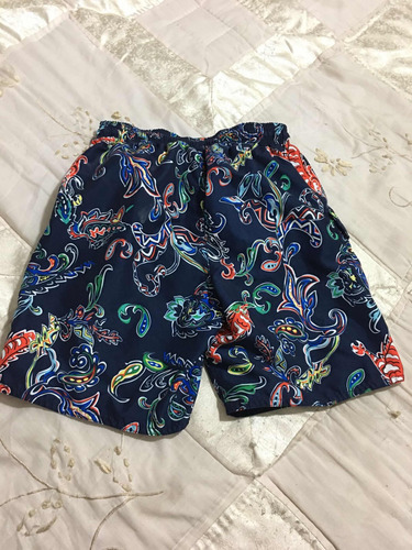 Fullsand Bermuda Para Caballero Talla S Azul Estampada (Usado)