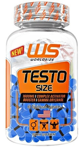 Testo Size 60 Cápsulas - World Size / Testosterona