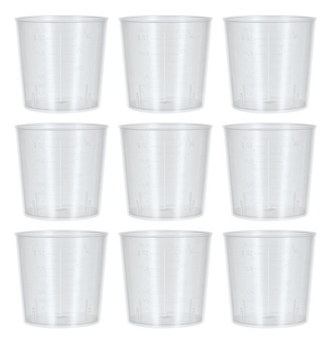 Vasos Medidores De Plástico Ultnice, 25 Unidades, 60 Ml, Par