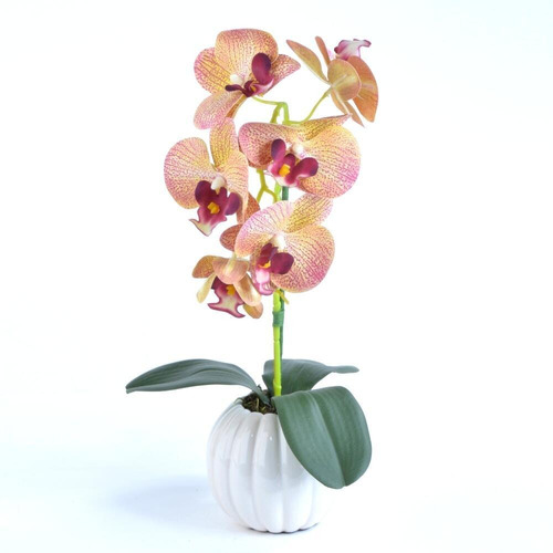 Arranjo De Orquídea Artificial Outonada Em Cachepô Nina