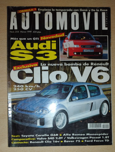 Revista Automóvil Fórmula N°254 Marzo De 1999