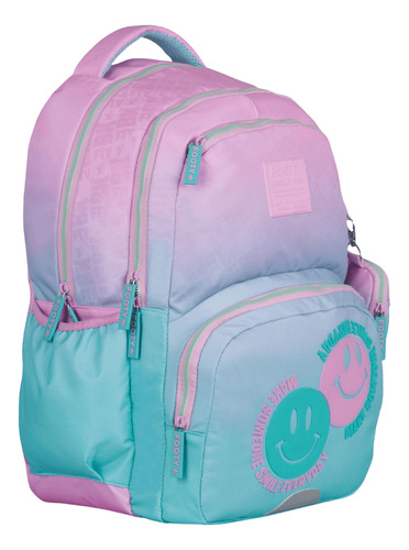 Mochila Footy Nena F6053 Rosa Celeste Color Rosa/celeste