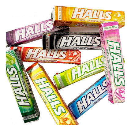 Caramelos Halls Mentol Eucalipto Negro 9 Und 25.20g