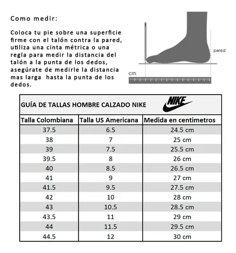 Guia de tallas zapatillas jordan sale
