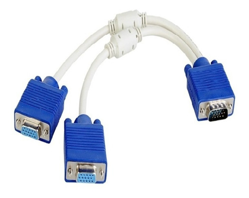 Cable Splitter Vga 1 Macho 2 Hambras Cable Grueso