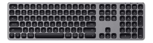 Teclado bluetooth Satechi Metallic Series ST-AMBKS QWERTY inglês US cor cinza-espacial