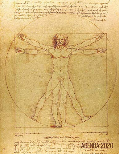 Hombre De Vitruvio Agenda Mensual 2020: Leonardo Da Vinci |