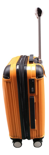 Set Valijas Eurokitchen Rígidas X3 Equipaje Premium Naranja Rayas