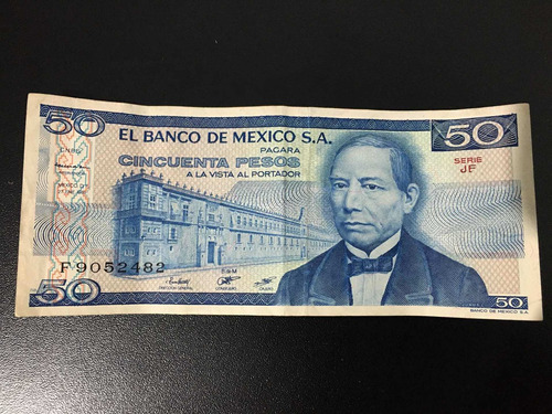 Billete $50 Pesos Mexicanos Año 1981