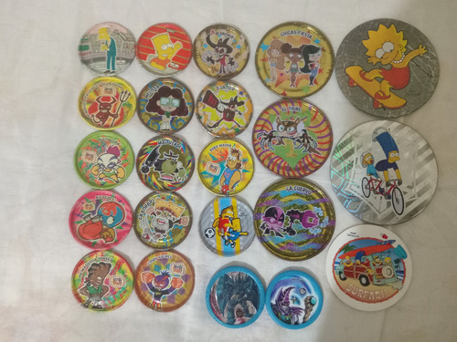 Tazos 249 Piezas; Mucha Lucha, Los Simpson, Bob Esponja,... (Usado)
