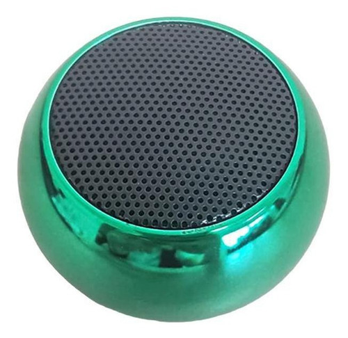 Caixinha Som Potente Bluetooth Mini Speaker Metal 3w Verde
