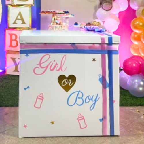 Caja Sorpresa Ideal Para Tu Gender Reveal