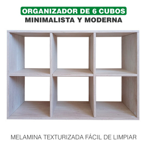 Organizador De 6 Cubos Armable Estilo Minimalista Color Toscana
