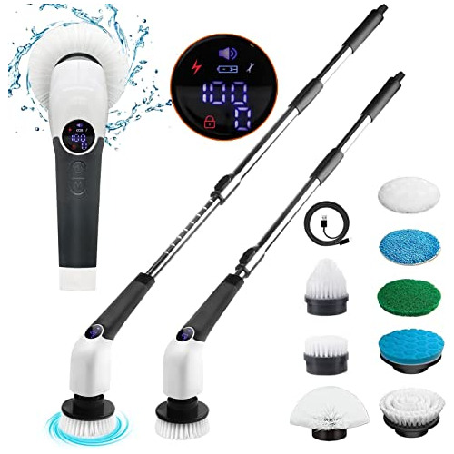 Cepillo De Limpieza Recargable Electric Spin Scrubber 8...