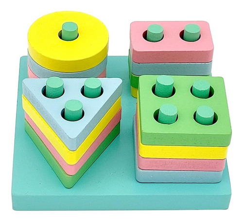 Juguete Puzzle 4 Piezas Encaje Madera Didáctico Infantil