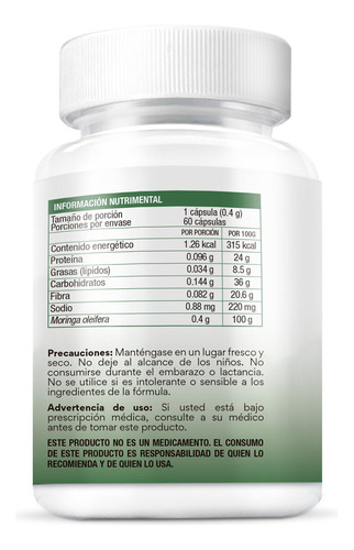 Bio B 3 Pack De 60 Cápsulas Moringa