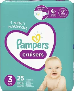 Pampers Cruisers Pañales Tamaño 3 25 Conde