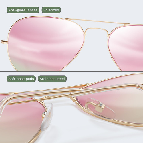 Lentes De Sol Polarizado Uv 400 Efecto Espejo Estilo Aviador