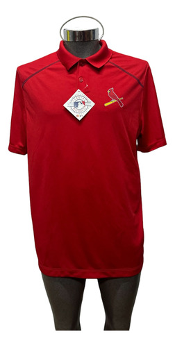 Playera Polo Oficial Beisbol Mlb Cardinals San Luis Cardenal