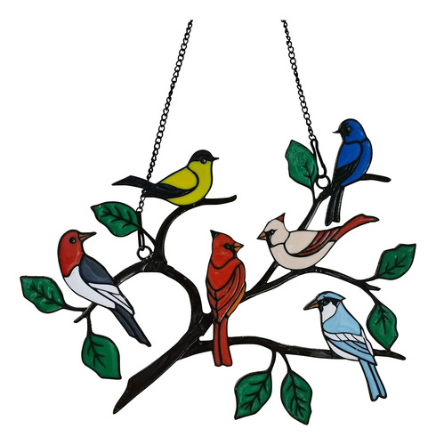 Six Birds Cardinal Gifts Colgantes De Ventana De Metal ...