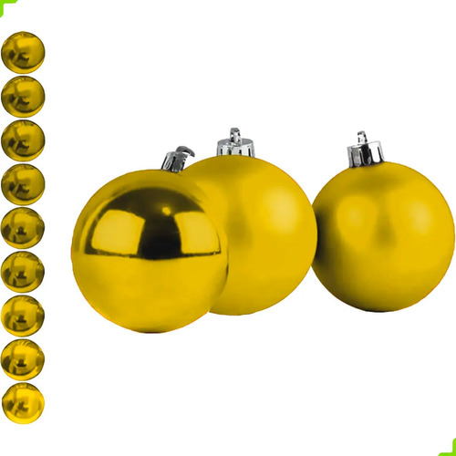 Kit 9 Bolas De Natal 7cm Lisa Decoração Para Árvore De Natal