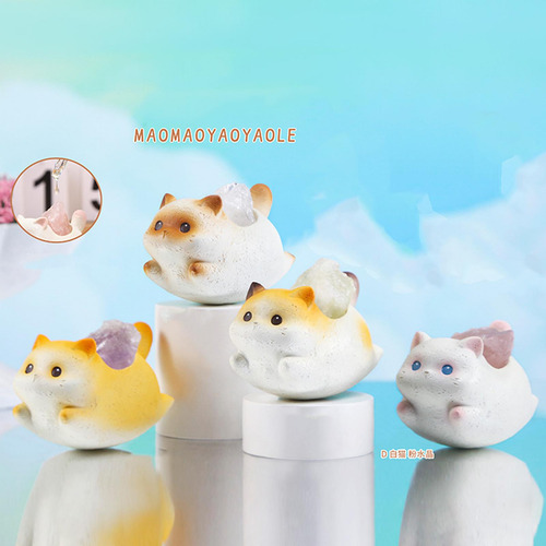 2 Piezas De Minifiguras De Gatos, Accesorios De Escritorio,