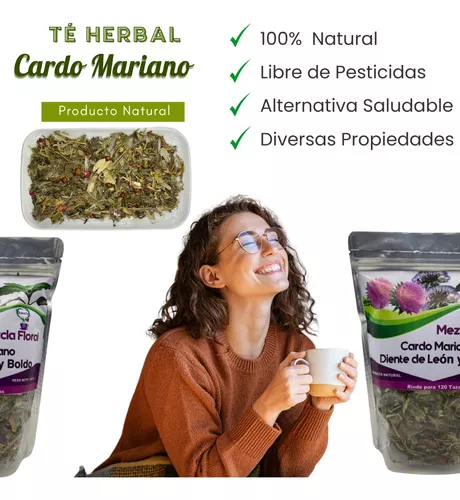 Tratamiento Higado Graso Natural Tisana Te Cardo Mariano 150