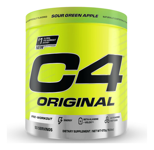 Cellucor C4 Original New 50 Serv! Pre Entreno Importado Usa Sour Green Apple