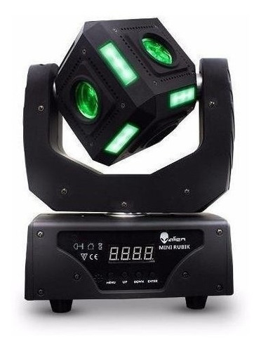 Cabeza Movil Cubica Rubik Mini Luz Led Rgb 10 W Alien