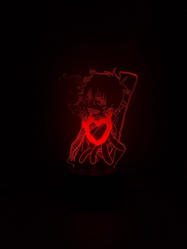 Blue Exorcist Lampara Led Ilusion 3d Anime Rin Okumura