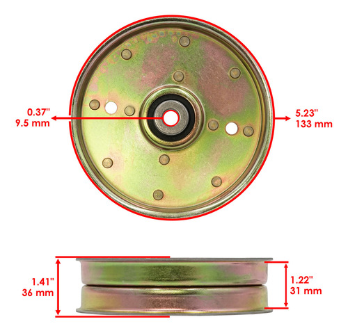 Caltric Deck Pulley For Cub Cadet 291 614 811 5252 E 60 Cch