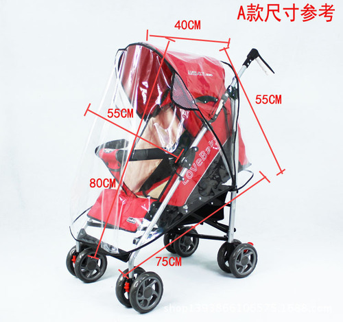 Cochecito De Bebé Universal, Transparente, Impermeable