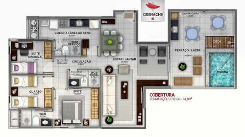 Imagem 28 de 30 de Edifício Grenache Apartamento Cobertura Garden Com 3 Quartos 114 M² - Co0002