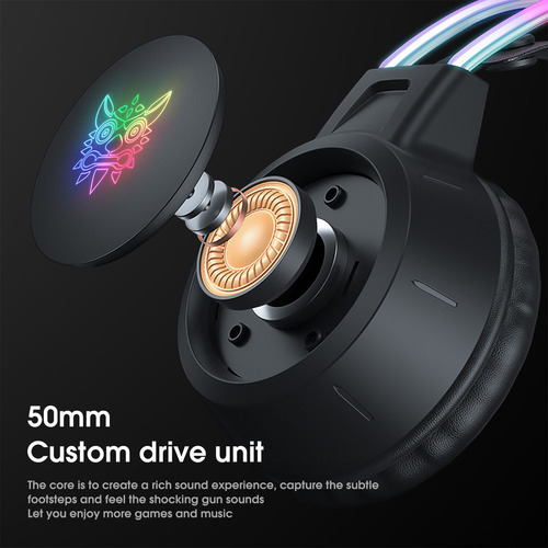 Para Fone De Ouvido Rgb Wired Gaming Com Cancelamento De
