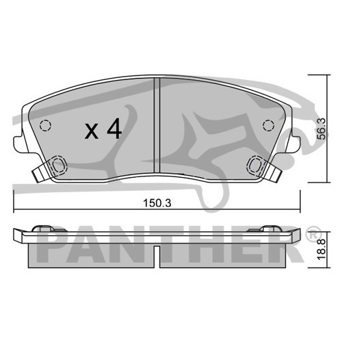 Balata Akebono Act1056 Del Chrysler 300 2008