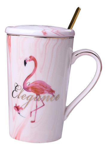 Taza De Café Taza De Cerámica De Flamencos Con Tapa Y