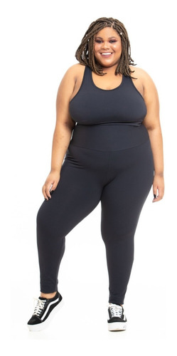 Legging Plus Size Wonder Size Lisa Emana® Plus Preta