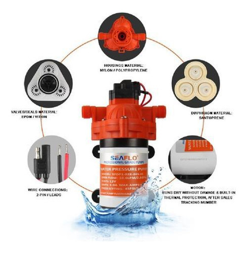 Bomba De Pressurizadora 2.0 Gpm 12v - Seaflo