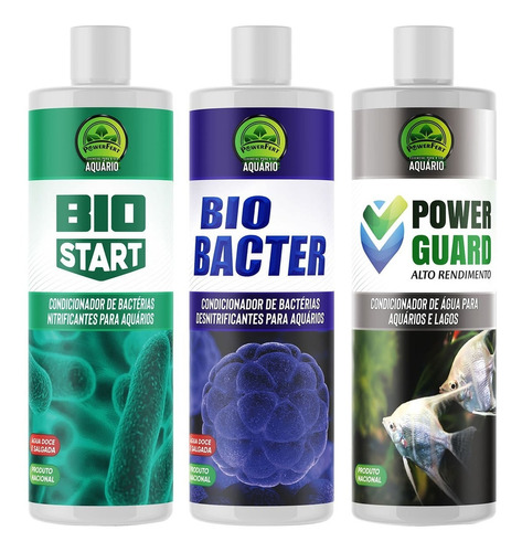 Combo Powerfert Bio Bacter + Bio Start + Power Guard 250ml