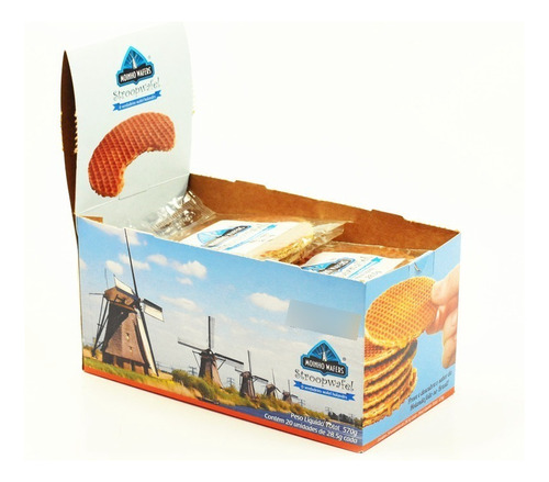 Biscoito Wafel Holandês Stroopwafel 28,5g Display C/20 Unid
