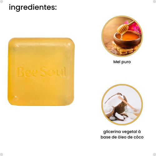 Kit 2 Sabonetes Barra Glicerinado De Mel Hidratação 100g